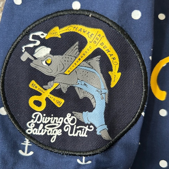 Hawke & Dumar Navy Anchor Men’s Button Fown Shirt NWOT XL - Picture 10 of 10